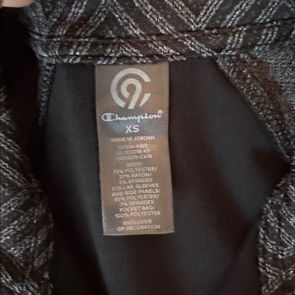 C9 by Champion Athletics Black and Gray Patterned Jacket Size XS. - Picture 15 of 16